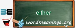 WordMeaning blackboard for either